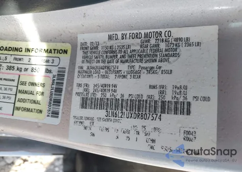 2013 Lincoln Mkz Hybrid z USA, uszkodzony, nr VIN 3LN6L2LUXDR807574